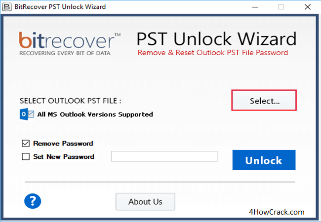 BitRecover PST Unlock Wizard Serial Key