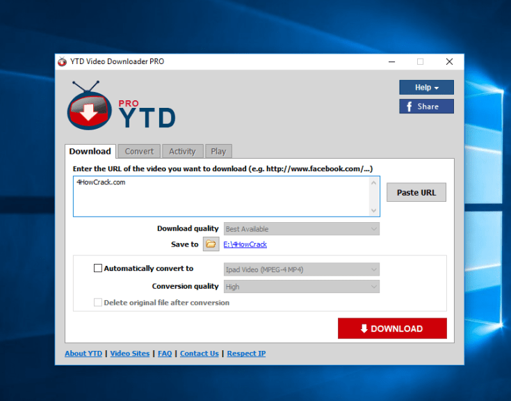 YTD Video Downloader Pro Full Version Free Download for PC