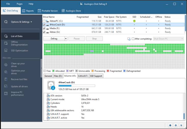 Auslogics Disk Defrag Professional License Key