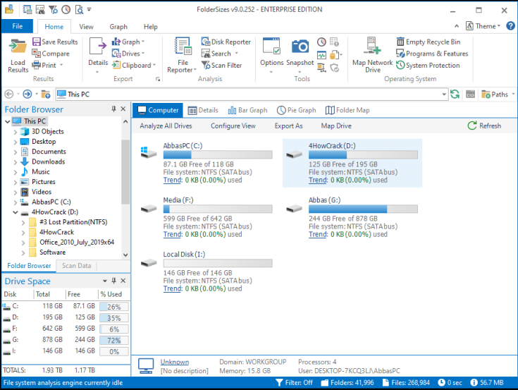 FolderSizes Enterprise Edition License Key Download