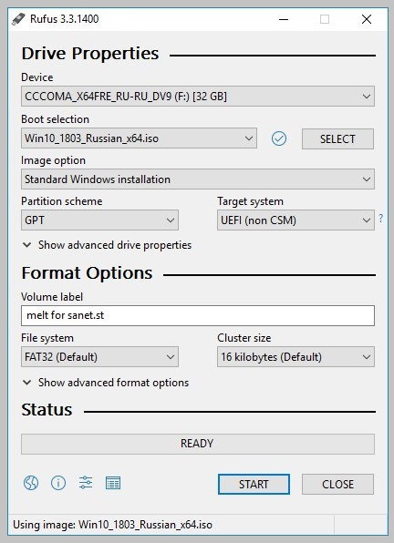 Rufus for Windows to Create Bootable USB