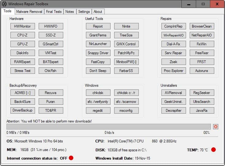 Windows Repair Toolbox 