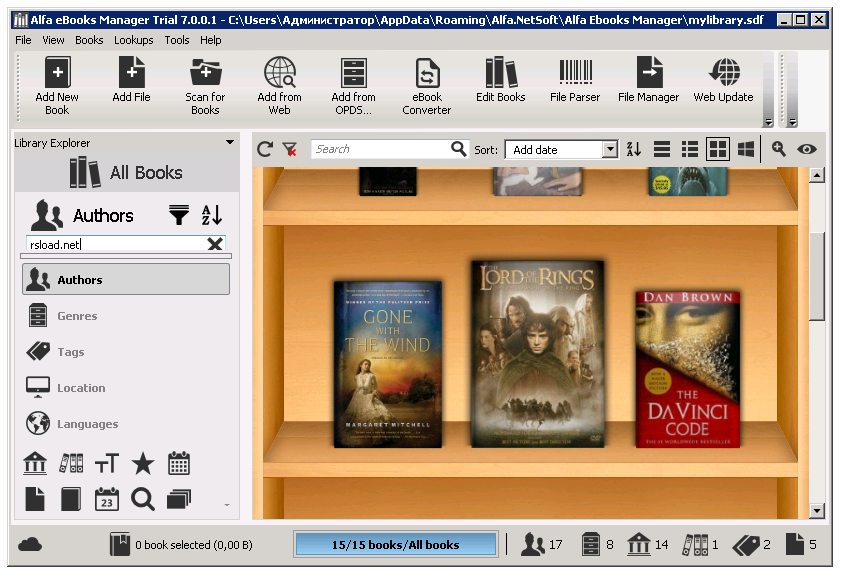 Alfa eBooks Manager Pro 