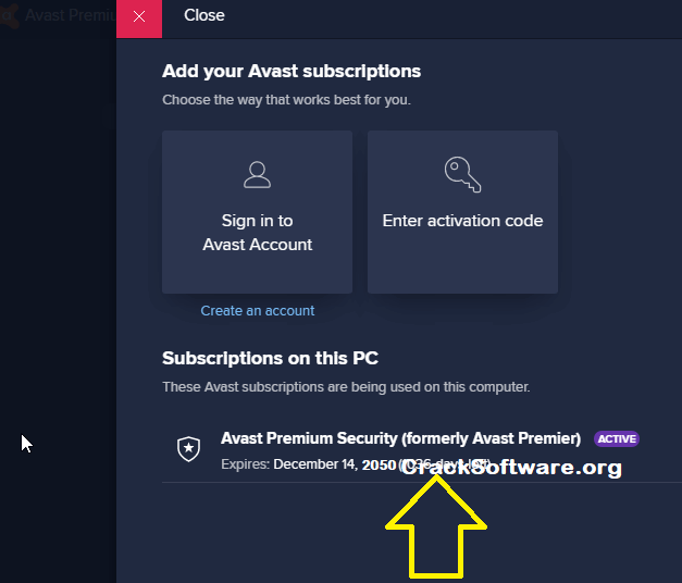 Avast Premier License Key till 2050 Successful Registered Screenshot